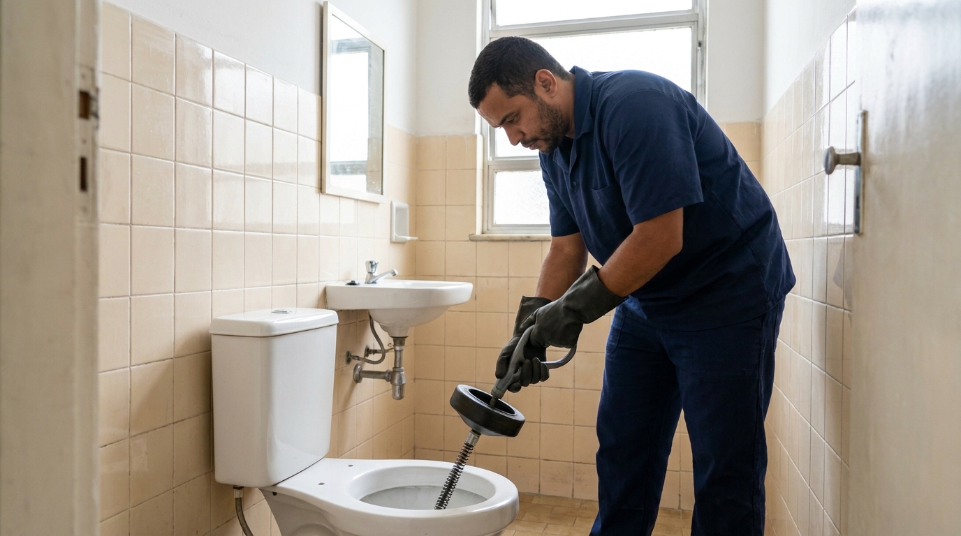 Desentupimento de vaso residencial em Petrópolis‑RJ